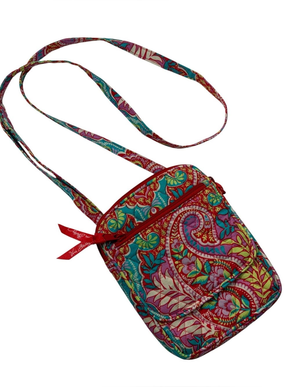 Vera Bradley Mini Hipster Paisley Colorful Quilted Crossbody Purse Bag Travel